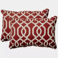 Kirklands Home Red New Geometric 2-pc. Large Lumbar Pillow Set Online
