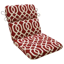 Kirklands Home Red New Geometric Round Edge Outdoor Chair Cushion Sale