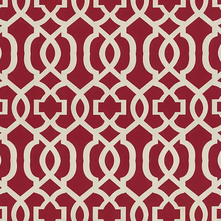 Kirklands Home Red New Geometric Round Edge Outdoor Chair Cushion Sale