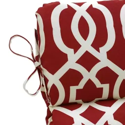 Kirklands Home Red New Geometric Round Edge Outdoor Chair Cushion Sale