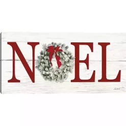 Christmas Art & Wall Decor>Kirklands Home Red Noel Wreath Canvas Art Print