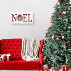 Christmas Art & Wall Decor>Kirklands Home Red Noel Wreath Canvas Art Print