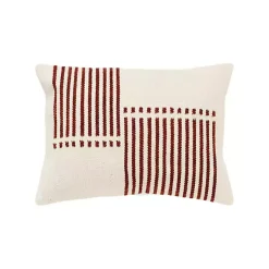 Pillows>Kirklands Home Offset Colorblock Stripe Throw Pillow Red