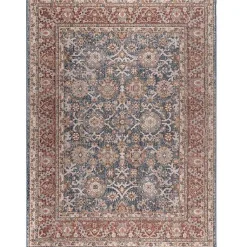 Kirklands Home Red Persian Bordered Traditional Area Rug, 8x10 New