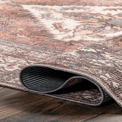 Kirklands Home Persian Medallion Washable Area Rug, 3x5 Red Sale