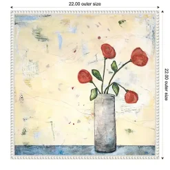 Kirklands Home Red Picked Flowers Framed Canvas Art Print Best