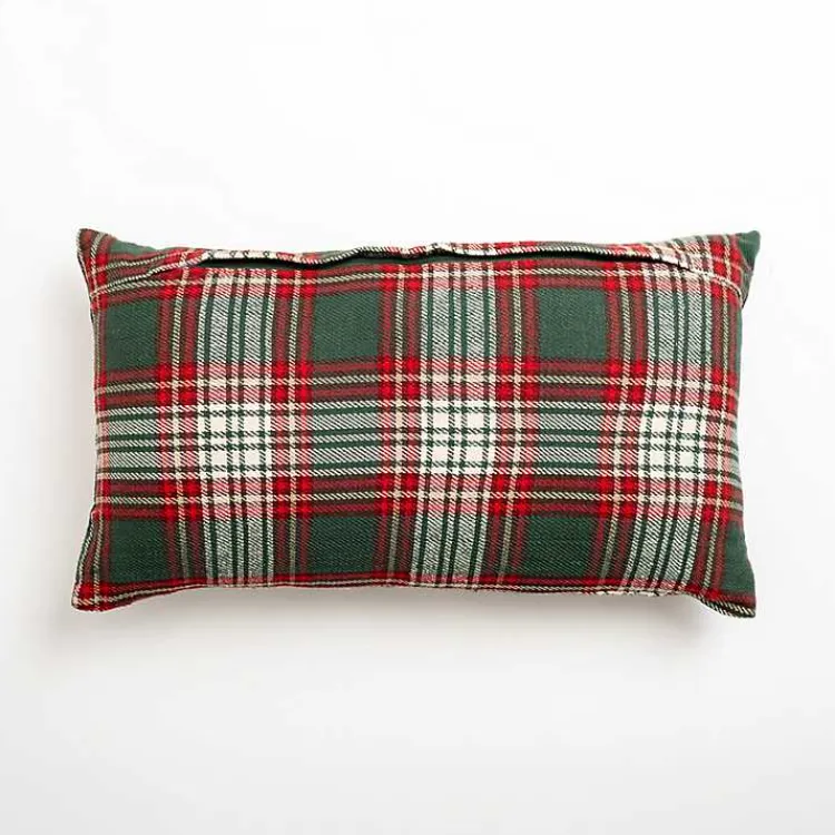 Christmas Pillows>Kirklands Home Red Plaid Fa La La Christmas Pillow