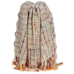 Blankets & Throws>Kirklands Home Red Primitive Squares Handloomed Throw Blanket