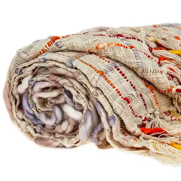 Blankets & Throws>Kirklands Home Red Primitive Squares Handloomed Throw Blanket