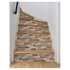Kirklands Home Red Reclaimed Brick Peel & Stick Wallpaper Best