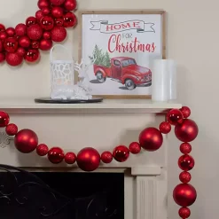 Christmas Tree Decorations>Kirklands Home Shatterproof Ornament Tree Garland Red