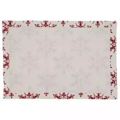 Christmas Dining & Entertaining>Kirklands Home Red Snowflake Christmas Placemats, Set of 4