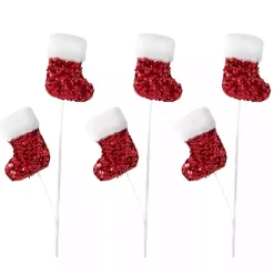 Christmas Tree Decorations>Kirklands Home Stockings Christmas Stems, Set of 3 Red