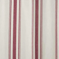 Kirklands Home Stripe Farmhouse Curtain Panel Set, 95 in. Red Outlet