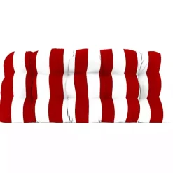 Kirklands Home Red Stripe French 3-pc. Outdoor Wicker Cushion Set New