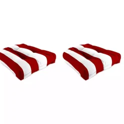 Kirklands Home Red Stripe French 2-pc. Outdoor Wicker Cushion Set Online