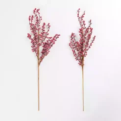 Christmas Tree Decorations>Kirklands Home Sugar Berry Tree Picks, Set of 2 Red