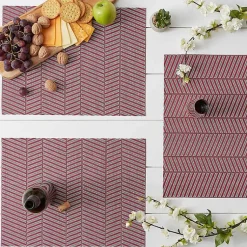 Kirklands Home Textu Twill Weave Placemats, Set of 6 Red Online