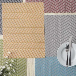 Kirklands Home Textu Twill Weave Placemats, Set of 6 Red Online