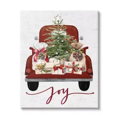 Christmas Art & Wall Decor>Kirklands Home Red Truck Christmas Joy Canvas Art Print