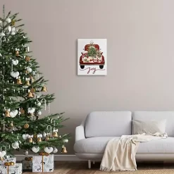 Christmas Art & Wall Decor>Kirklands Home Red Truck Christmas Joy Canvas Art Print