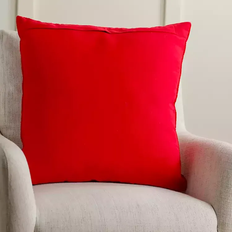 Pillows>Kirklands Home Velvet Quilted Pillow, 22 in. Red