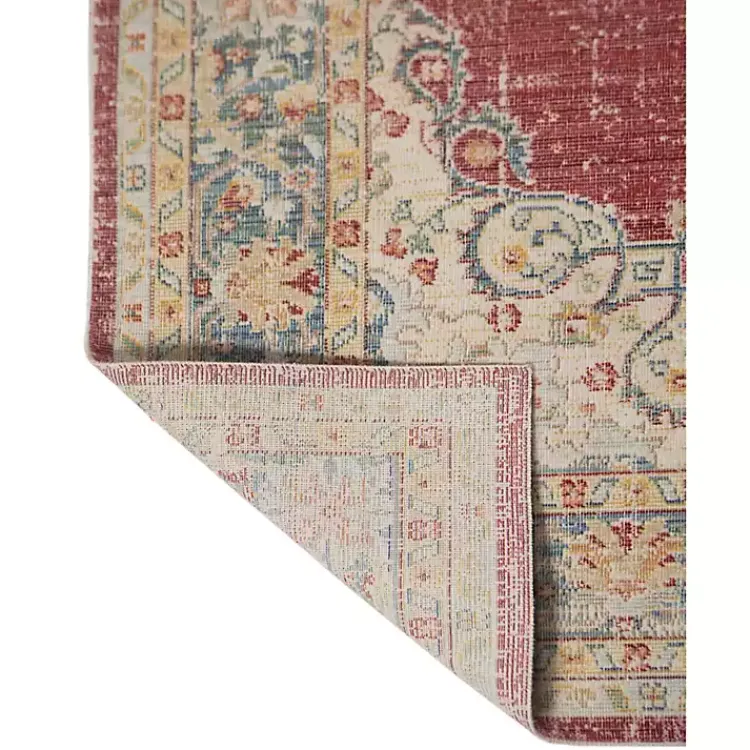 Kirklands Home Vintage Medallion Area Rug, 7x10 Red