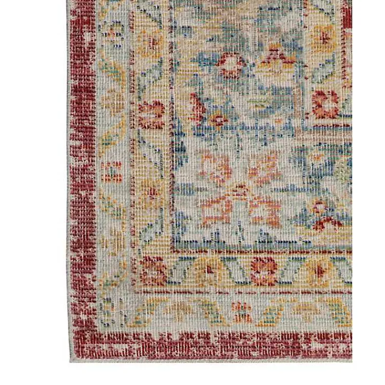 Kirklands Home Vintage Medallion Area Rug, 7x10 Red