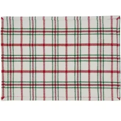 Christmas Dining & Entertaining>Kirklands Home Red Wide Plaid Christmas Placemats, Set of 4
