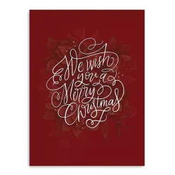 Christmas Art & Wall Decor>Kirklands Home Wish Merry Christmas Wall Plaque Red