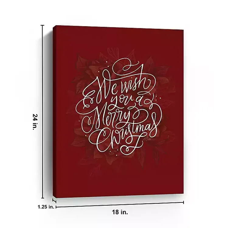 Christmas Art & Wall Decor>Kirklands Home Wish Merry Christmas Wall Plaque Red