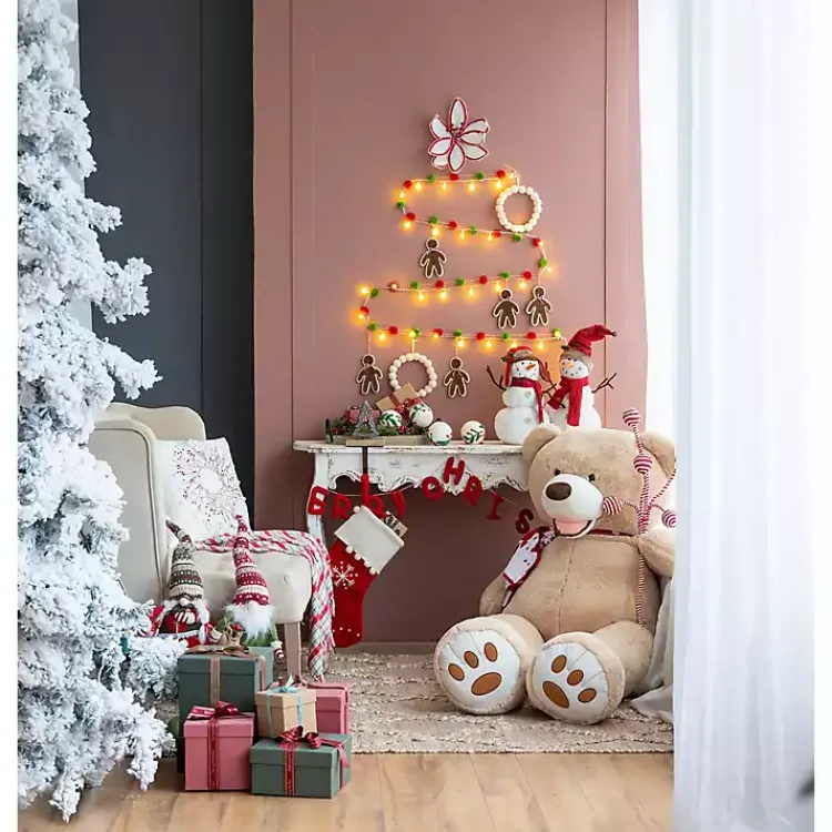 Christmas Art & Wall Decor>Kirklands Home Wool Merry Christmas Banner Red