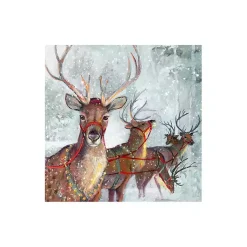 Christmas Art & Wall Decor>Kirklands Home Reindeer Friends Canvas Art Print