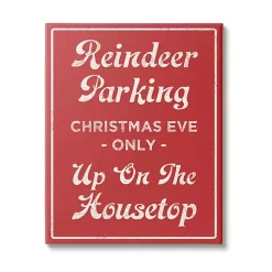 Christmas Art & Wall Decor>Kirklands Home Reindeer Parking Canvas Wall Plaque