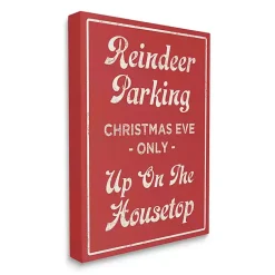 Christmas Art & Wall Decor>Kirklands Home Reindeer Parking Canvas Wall Plaque