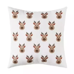 Christmas Pillows>Kirklands Home Reindeer Pattern Indoor/Outdoor Pillow