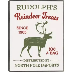 Christmas Art & Wall Decor>Kirklands Home Reindeer Treats Framed Canvas Print