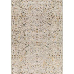 Kirklands Home Reine Cream Abstract Medallion Area Rug, 5x7 New