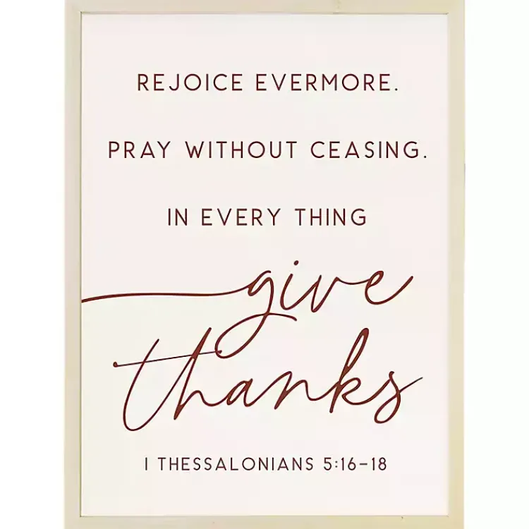 Fall>Kirklands Home Rejoice Evermore Framed Wall Plaque