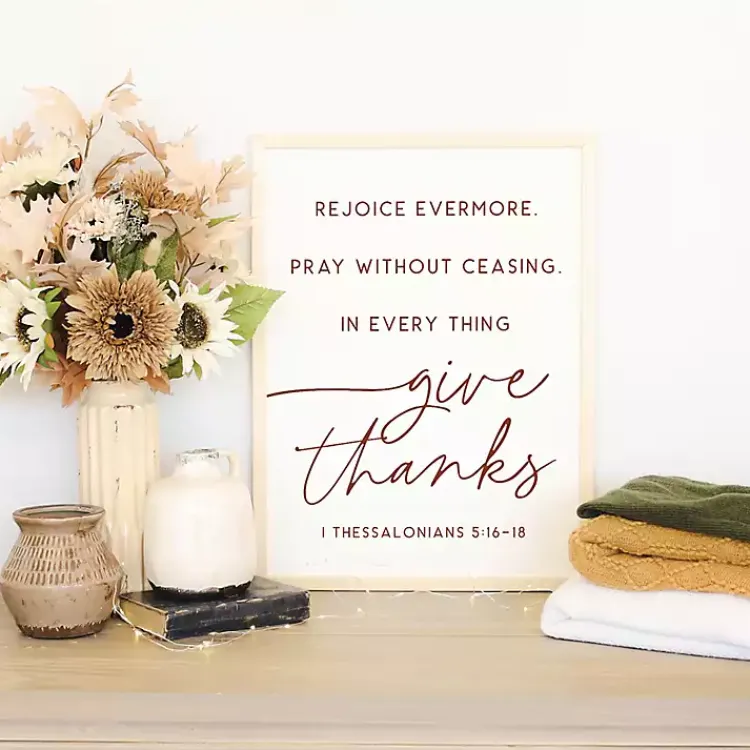 Fall>Kirklands Home Rejoice Evermore Framed Wall Plaque