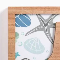 Kirklands Home Relax Seashell Print Wood Wall Plaque Hot
