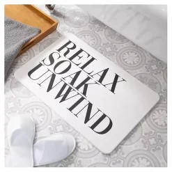 Kirklands Home Relax Soak Unwind Stone Bath Mat Discount