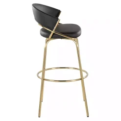 Kirklands Home Remy & Gold Swivel Bar Stools, Set of 2 Black Clearance