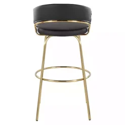 Kirklands Home Remy & Gold Swivel Bar Stools, Set of 2 Black Clearance