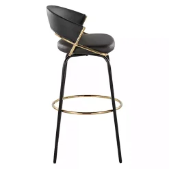 Kirklands Home Remy Swivel Bar Stools, Set of 2 Black
