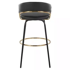 Kirklands Home Remy Swivel Bar Stools, Set of 2 Black
