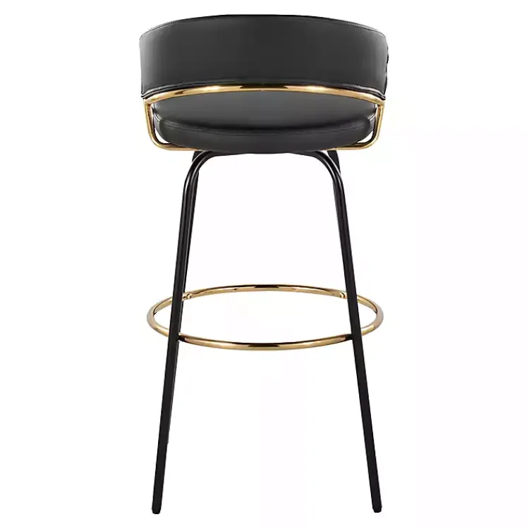 Kirklands Home Remy Swivel Bar Stools, Set of 2 Black