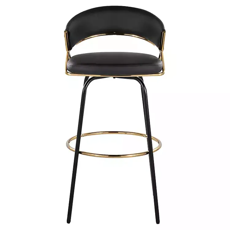 Kirklands Home Remy Swivel Bar Stools, Set of 2 Black