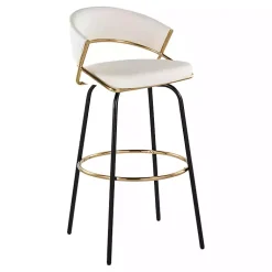 Kirklands Home Remy Swivel Bar Stools, Set of 2 White Hot