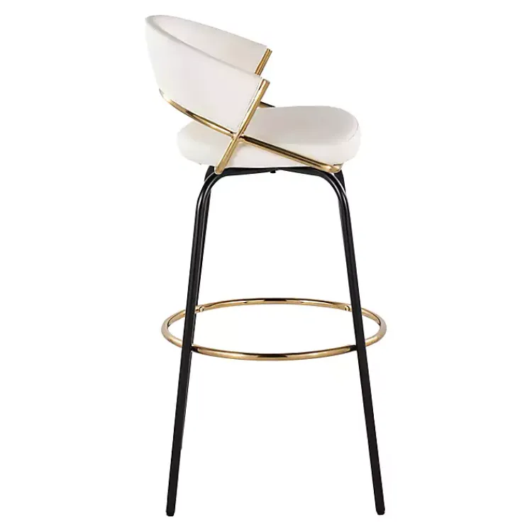 Kirklands Home Remy Swivel Bar Stools, Set of 2 White Hot